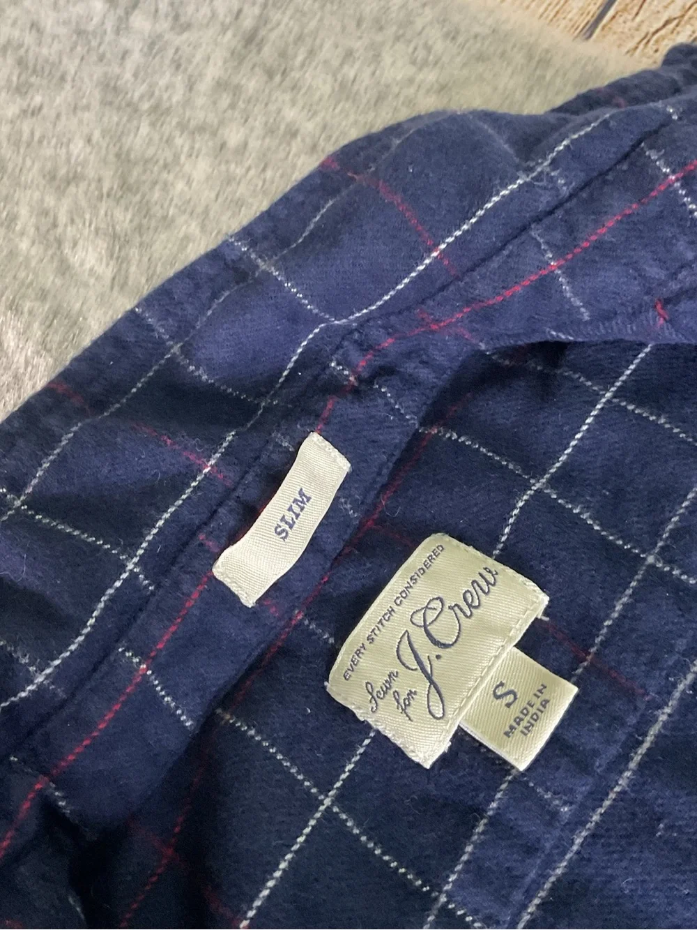 J. Crew Plaid Slim-fit Flannel Button-Up Top Size S